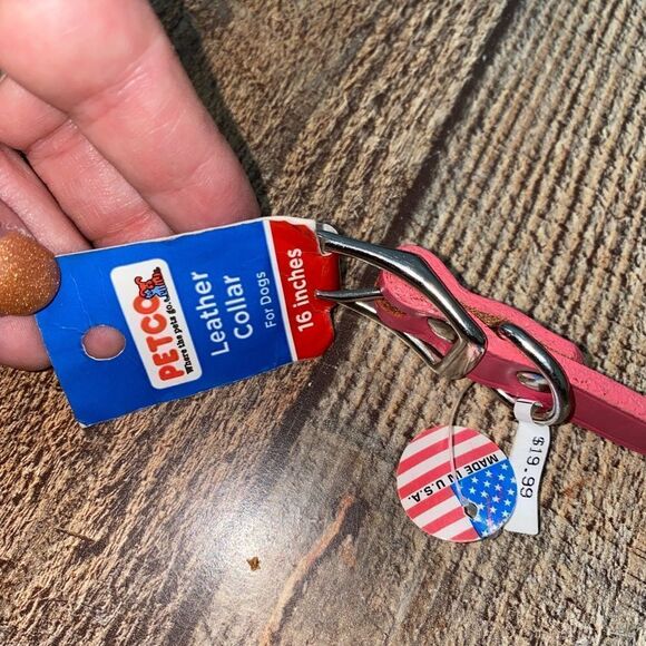 Pink studded spiked leather collar petco 
Size 16” - Picture 5 of 7